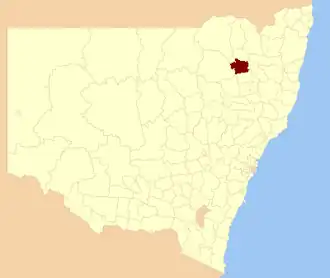 Location within New South Wales