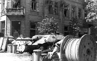 Polish barricade during the Warsaw Uprising (1944)