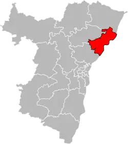 Situation of the canton of Bischwiller in the department of Bas-Rhin
