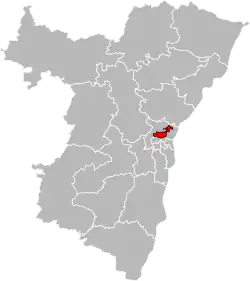 Situation of the canton of Schiltigheim in the department of Bas-Rhin