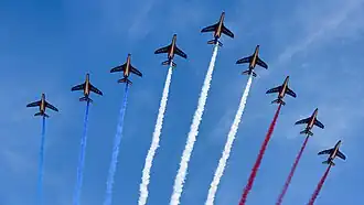 Formation flight of the Patrouille de France