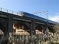 A GNER train heading south over Bawtry viaduct
