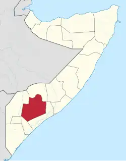 Location in Somalia.