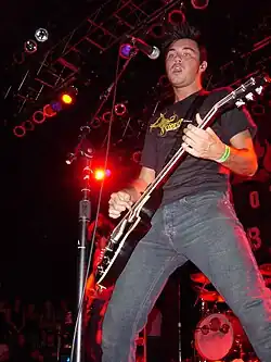 Burchell on stage with Saosin at The House of Blues Anaheim