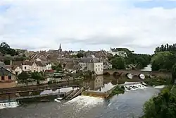 View of the town and river