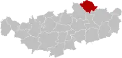 Location of Beauvechain in Walloon Brabant