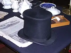 A silk reproduction felt hat, Lower Fort Garry NHS