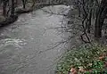 Beaver Creek expands into its floodplain after a sizable rainfall.