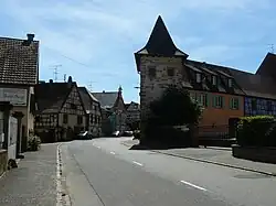 The road into Beblenheim, from the east