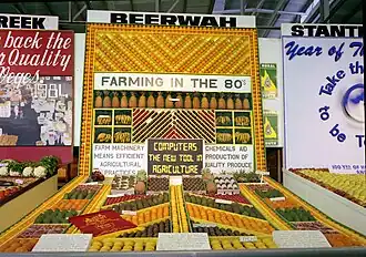 Beerwah fruit and vegetable display, RNA Exhibition, Brisbane, August 1984