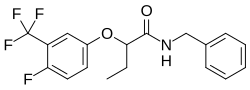 Skeletal formula of beflubutamid