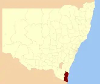 Location in New South Wales