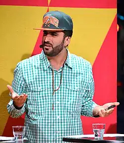 Behrang Miri in 2014 at a cultural debate at Kulturhuset Stadsteatern
