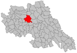 Location in Iași County