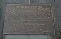 Plaque detailing history of Belcher Fountain