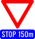 B7: Stop in 150 metres