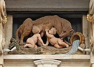 Image 62Romulus and Remus on the House of the She-wolf at the Grand Place of Brussels (from Founding of Rome)