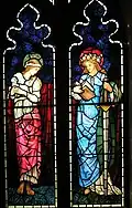 Left -St Agnes of Rome and right - Catherine of Alexandria. 1887.