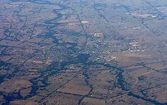 Aerial view from the east