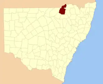 Location in New South Wales