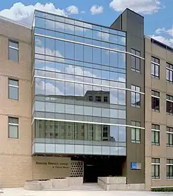 Benaroya Research Institute's glass fronted building at Virginia Mason