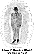 Sketch of men in black by Albert K. Bender