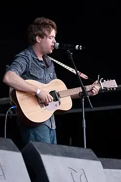 Performing at Jersey Live in 2011