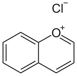 Benzopyrylium chloride (chromenylium chloride), a salt with chloride as the counterion