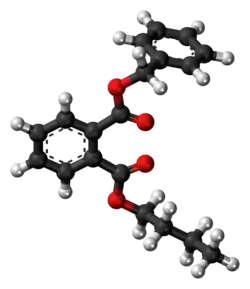 Benzyl butyl phthalate molecule