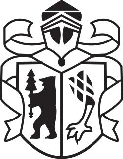 A stylized version of the combined Berenberg–Gossler coat of arms used as the logo of Berenberg Bank