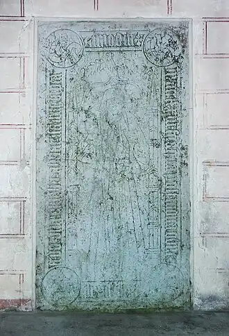 Tombstone of Elizabeth of Wolgast, abbess of the Cistercian nuns in Krummin on the island of Usedom, and later in Bergen on Rügen