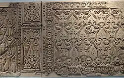 Decorative stucco panel, in the bevelled style, from Samarra (at the Museum of Islamic Art, Berlin)