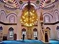 Interior of the mosque showing the mihrab and minbar