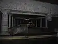A UFO disappearing through the use of the Pepper's Ghost illusion.
