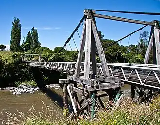 The Bertrand road suspension bridge