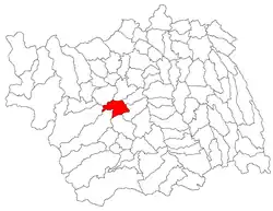 Location in Bacău County