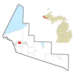 Location within Gogebic County