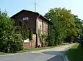 Station building on the street side