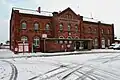 Reception building in snow, 2008