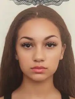 Headshot of Bhad Bhabie on a white background
