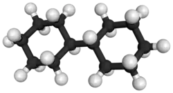 3D ball-and-stick structure of bicyclohexyl