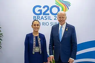U.S. President Biden and Mexican President Claudia Sheinbaum, November 2024.
