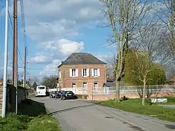 The town hall and school in Biencourt