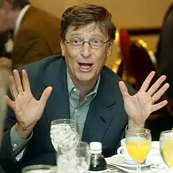 Bill Gates at the World Economic Forum Annual Meeting, New York, 2002