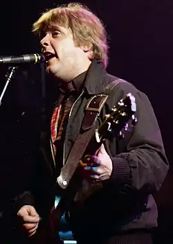 Bremner performing with Rockpile at the Danforth Music Hall in Toronto, Ontario, in 1980