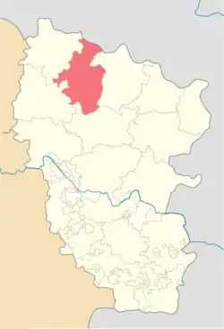 Location of Bilokurakyne Raion