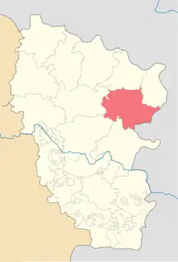 Location of Bilovodsk Raion