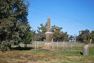 War memorial at Bimbi