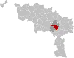 Location of Binche in Hainaut