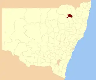 Location within New South Wales